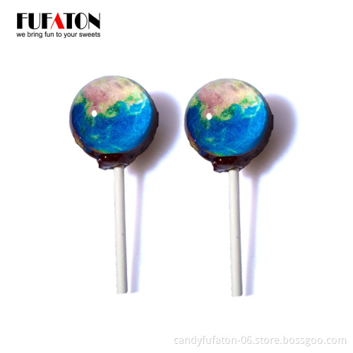 Healthy fruit flavor and shaped low calories sugar free lollipop candy